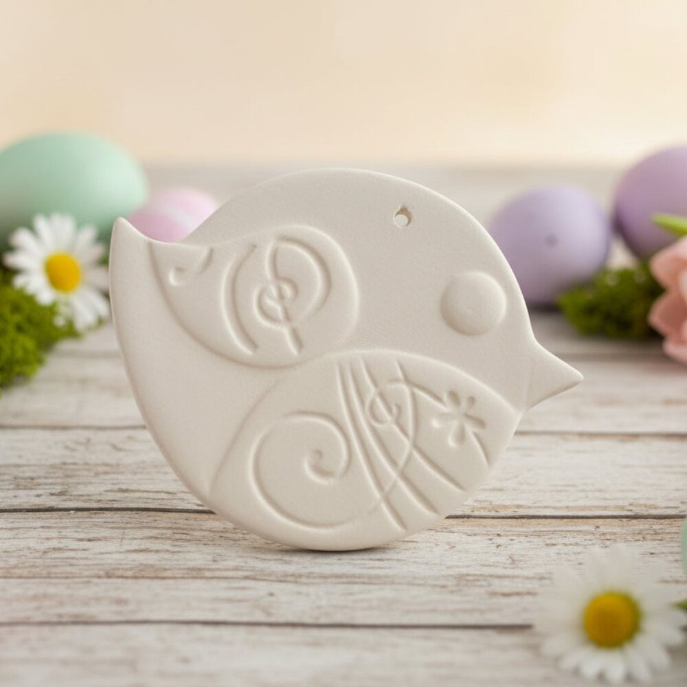 Springbird double-sided DIY ceramic painting project 3.5”x2.5”‎